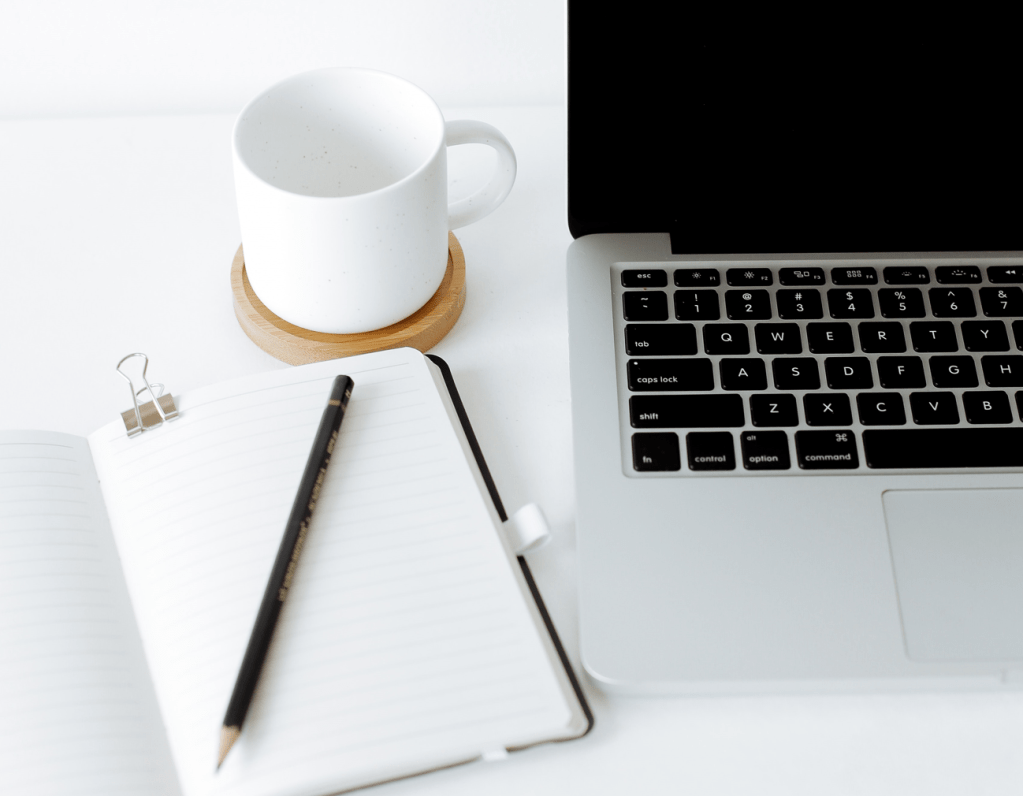 ®Pexels.com, Notebook, Notizheft und Tasse